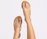 Tongs en similicuir minimaliste Moves